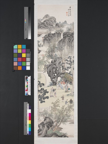 清劉澐生山水四屏　軸　廣陵花瑞圖