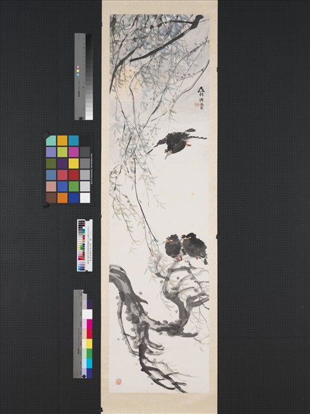 民國俞禮花鳥四屏　軸　（二）