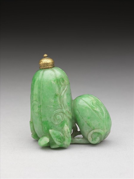 翠玉雙瓜鼻煙壺
