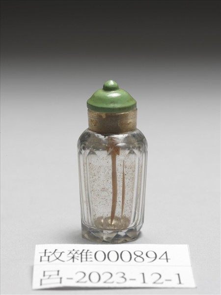 透明玻璃磨花鼻煙壺