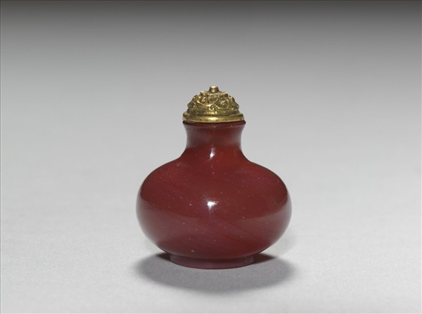 紅色玻璃鼻煙壺