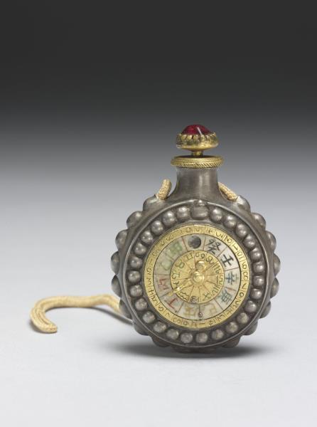 銀製羅盤星座鼻煙壺