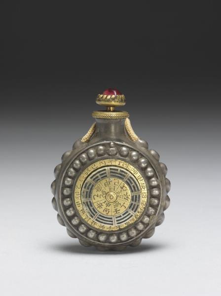 銀製羅盤星座鼻煙壺- 故宮