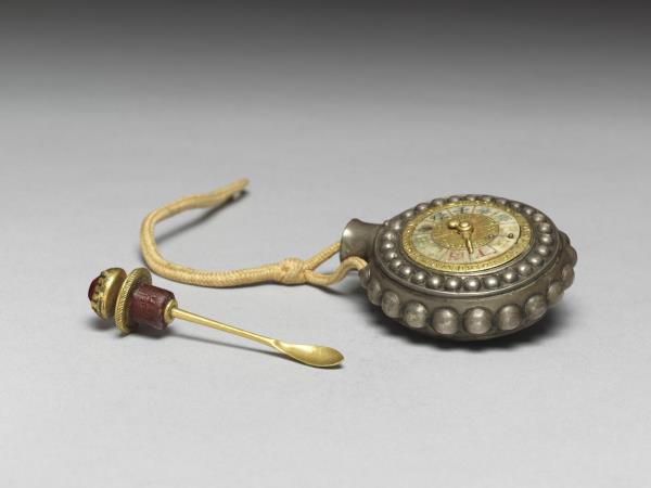 銀製羅盤星座鼻煙壺