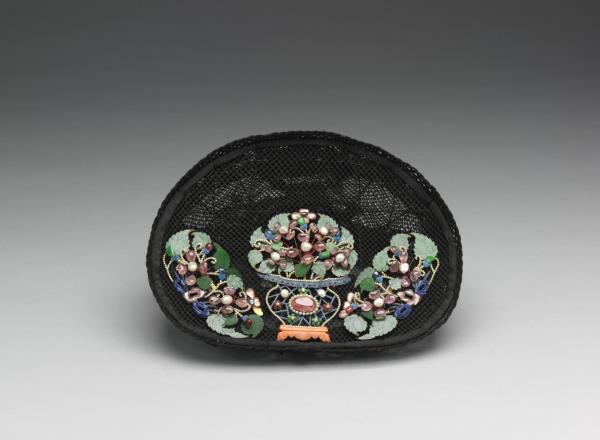 嵌珠寶翠玉花卉鈿子