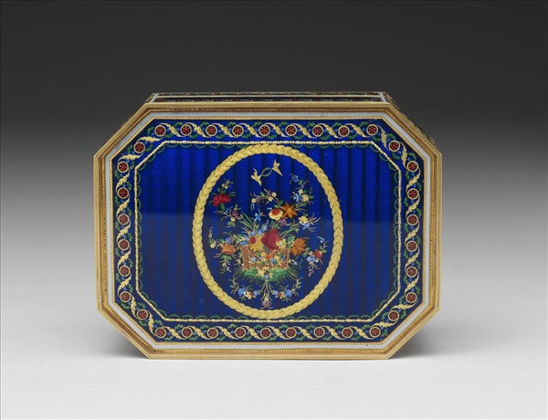 金胎畫琺瑯嵌珠鑲錶鼻煙盒