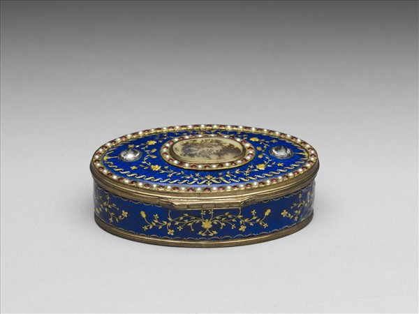 銅胎琺瑯嵌瑪瑙珠寶鼻煙盒