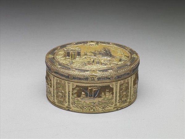 金雕音樂鼻煙盒