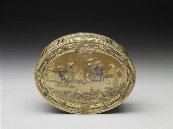 金雕音樂鼻煙盒