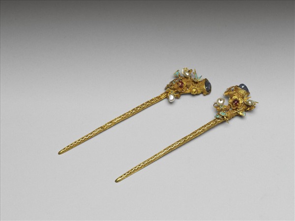 金纍絲四君子簪