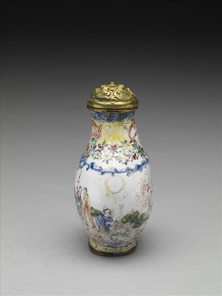 銅胎畫琺瑯西洋人物圖鼻煙壺