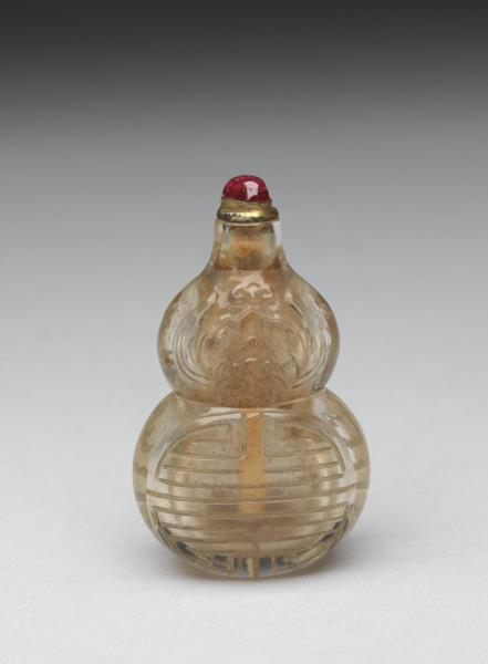 水晶福壽葫蘆式鼻煙壺