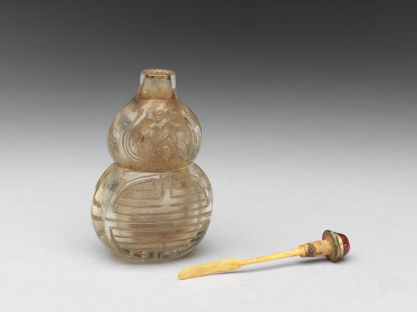 水晶福壽葫蘆式鼻煙壺