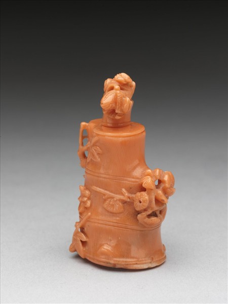 珊瑚竹節式鼻煙壺- 故宮