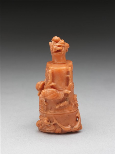 珊瑚竹節式鼻煙壺