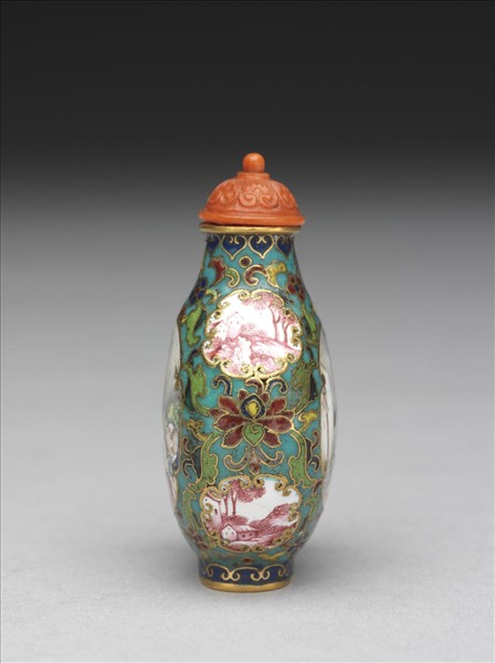 掐絲兼畫琺瑯西洋母子圖