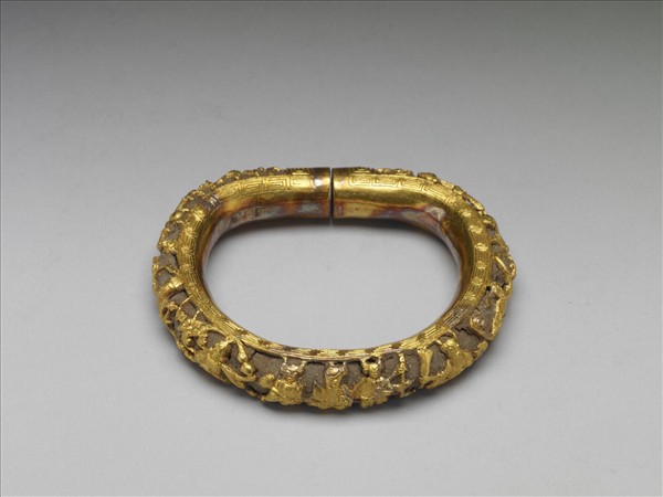 金雕壽星八仙填茄楠木香鐲