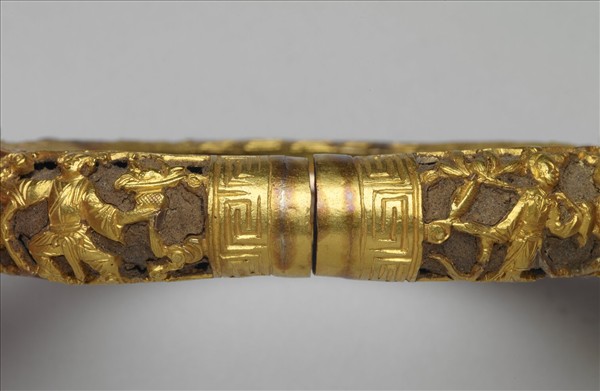 金雕壽星八仙填茄楠木香鐲