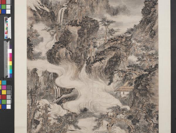 清髠殘山高水長圖　軸