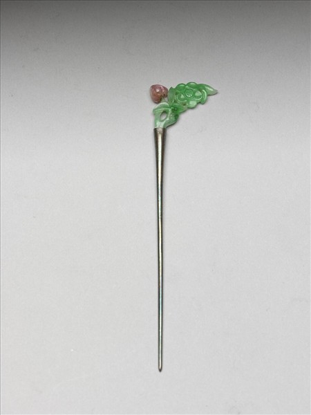 銀鍍金玻璃花簪