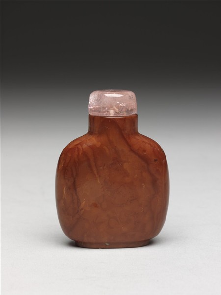 蜜蠟碧璽蓋煙壺