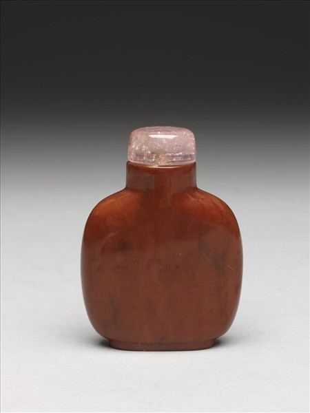 蜜蠟碧璽蓋煙壺