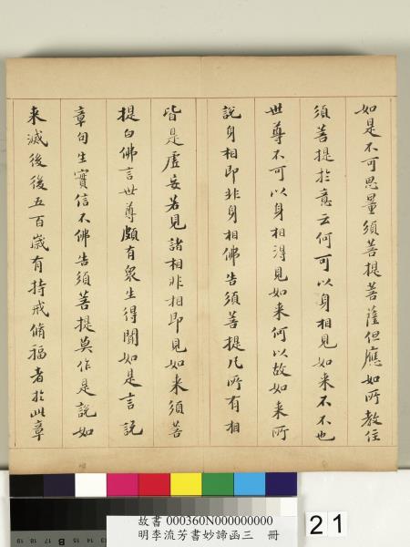 明李流芳書妙諦函三　冊　金剛般若波羅蜜經