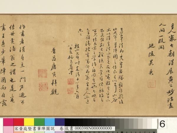 宋黃庭堅書筆陣圖說　卷