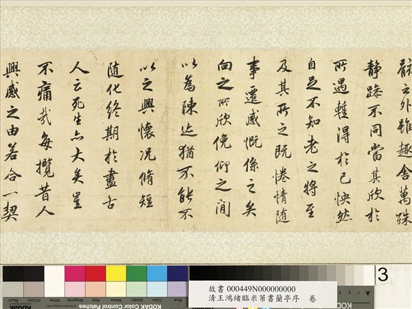 清王鴻緒臨米芾書蘭亭序　卷