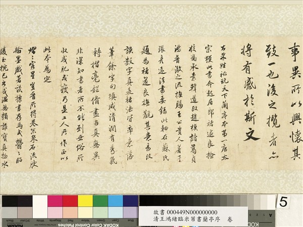 清王鴻緒臨米芾書蘭亭序　卷