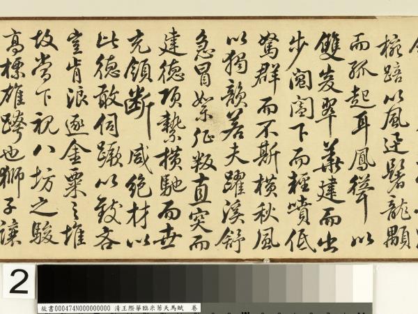 清王際華臨米芾天馬賦　卷