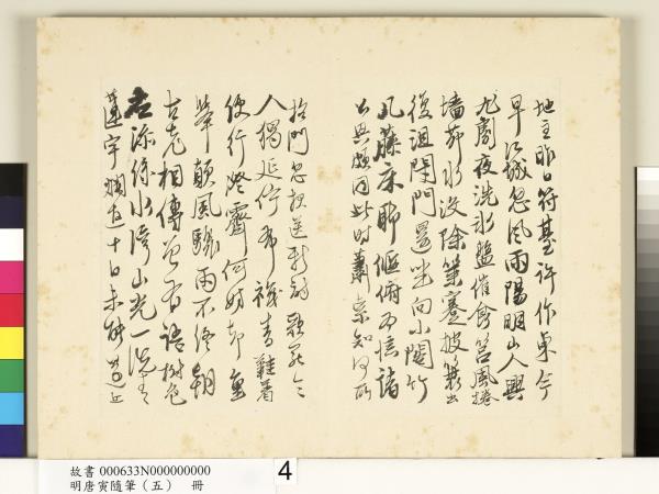 明唐寅隨筆（五）　冊