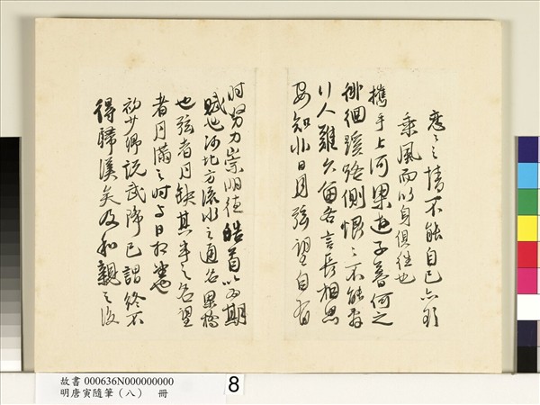 明唐寅隨筆（八）　冊