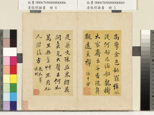 清張照雜書　冊　龍爪草決明