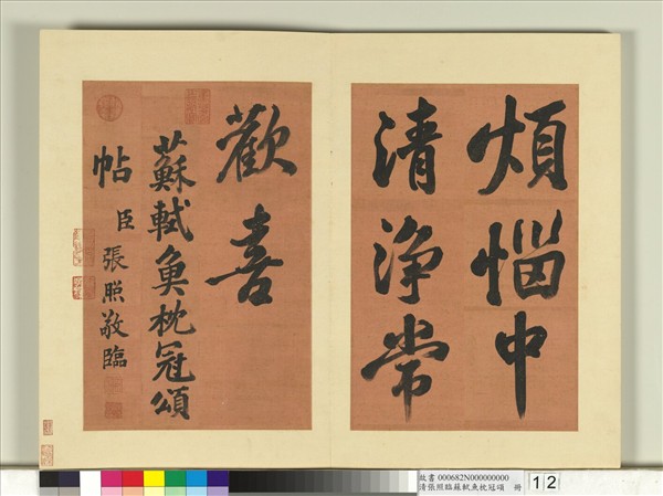 清張照臨蘇軾魚枕冠頌　冊