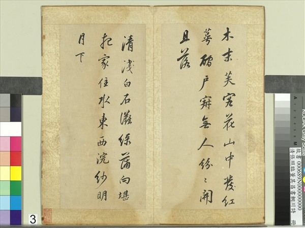 清張照臨董其昌書輞川詩　冊