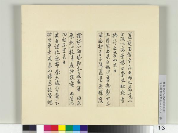 清王澍書積書巖帖（八）　冊　臨索靖月儀帖