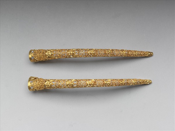 鏤空福壽萬年指甲套