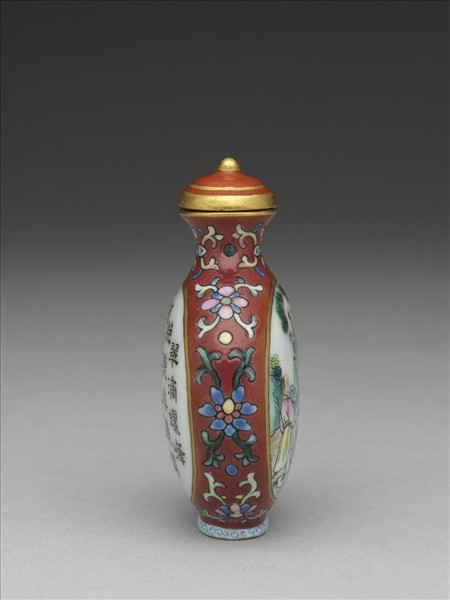 粉彩九老圖鼻煙壺