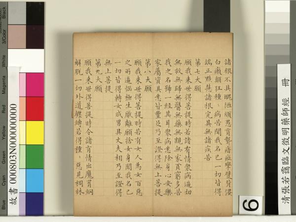 清張若靄臨文徵明藥師經　冊