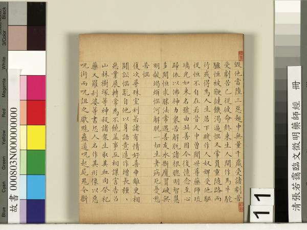 清張若靄臨文徵明藥師經　冊