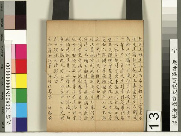 清張若靄臨文徵明藥師經　冊