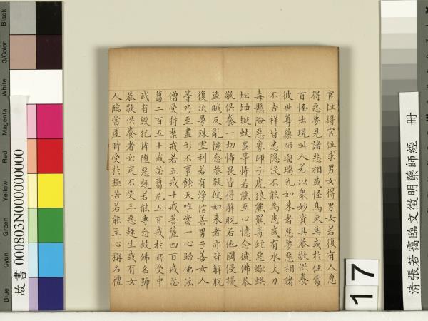 清張若靄臨文徵明藥師經　冊