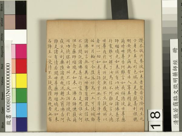 清張若靄臨文徵明藥師經　冊