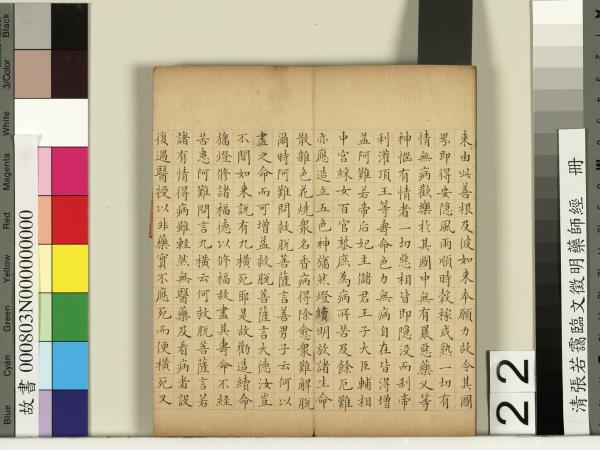 清張若靄臨文徵明藥師經　冊