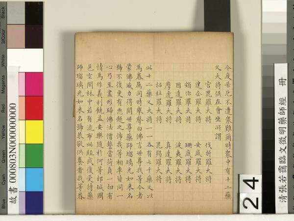 清張若靄臨文徵明藥師經　冊