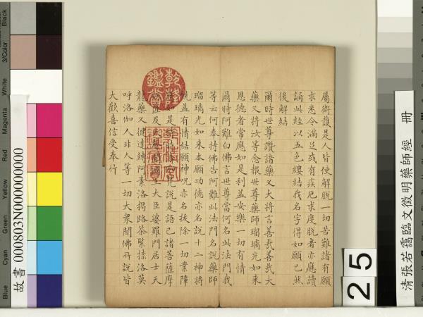 清張若靄臨文徵明藥師經　冊