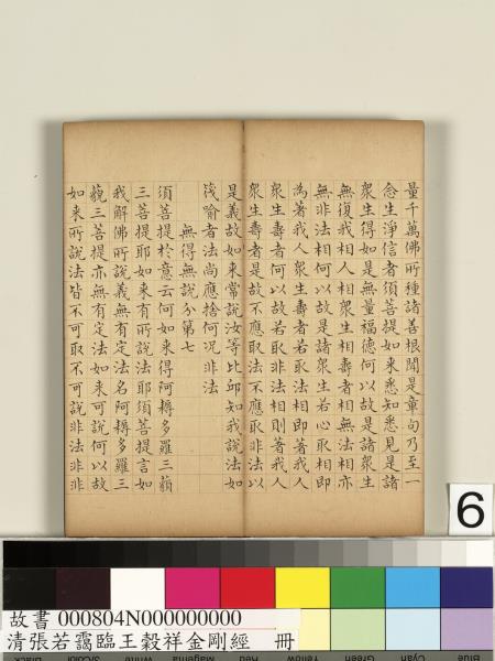 清張若靄臨王穀祥金剛經　冊