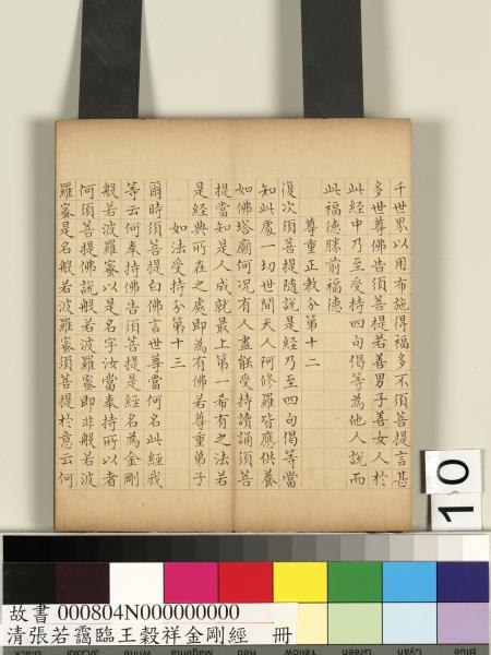 清張若靄臨王穀祥金剛經　冊