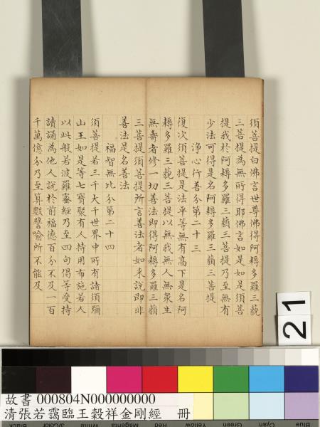 清張若靄臨王穀祥金剛經　冊